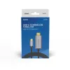 USB-C į HDMI 2.0b laidas SAVIO CL-171 — 2 m, USB-C (vyriškas) į HDMI Type A (vyriškas), 4K 4096×2160, sidabrinis laidas su juodais ir auksiniais antgaliais