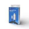 USB-C į HDMI 2.0b laidas SAVIO CL-171 — 2 m, USB-C (vyriškas) į HDMI Type A (vyriškas), 4K 4096×2160, sidabrinis laidas su juodais ir auksiniais antgaliais