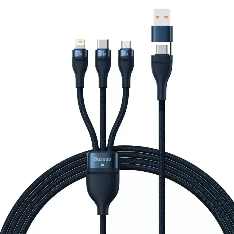USB Type-C į USB Type-A laidas Baseus Flash Series II 100W 1,2m