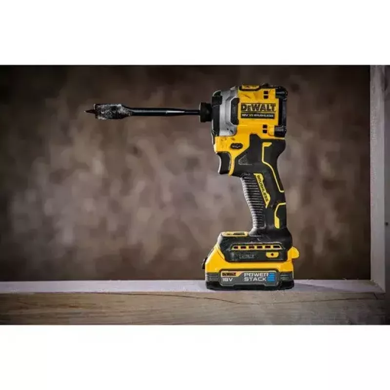 DeWALT DCF850E2T-QW akumuliatorinis smūginis suktuvas 1/4", 18 V, 2x 1,7 Ah Powerstack akumuliatoriai, TSTAK dėklas, juodas