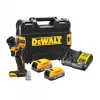 DeWALT DCF850E2T-QW akumuliatorinis smūginis suktuvas 1/4", 18 V, 2x 1,7 Ah Powerstack akumuliatoriai, TSTAK dėklas, juodas