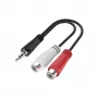 Hama 00200350 garso kabelis 0.15 m 3.5 mm RCA juodas