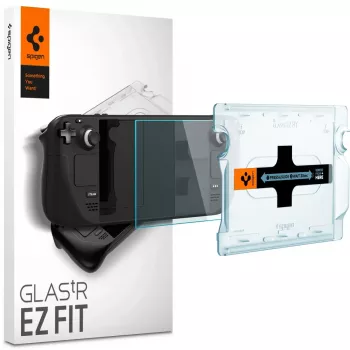 Apsauginis stiklas Spigen EZ FIT GLAS.tR skaidrus grūdintas stiklas, skirtas Steam Deck