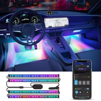 Govee RGBIC išmanioji LED juostelė automobilio interjerui Bluetooth 30 cm
