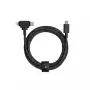 USB laidas Native Union Belt Cable Duo 1,5 m USB‑C į USB‑C/Lightning juodas