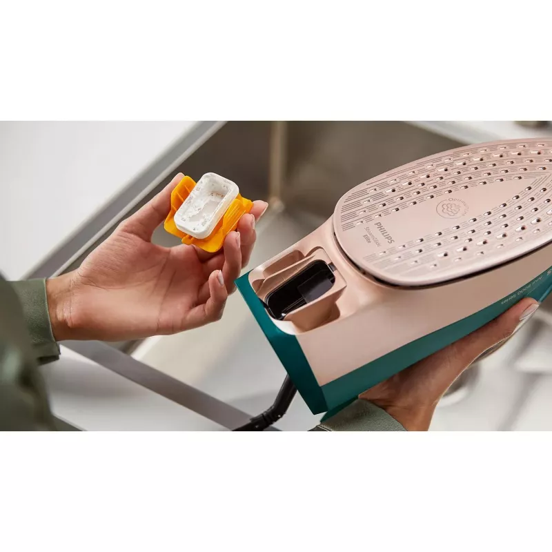 Lyginimo lygintuvas Philips DST8030/70 — 3000 W, SteamGlide Elite padas, 0.35 L bakelis, 1,78 kg, vertikalus garas, žalia