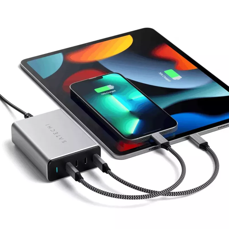 Kroviklis mobiliesiems įrenginiams Satechi ST-UC165GM-EU Universal Fast Charging 4 USB Type-C