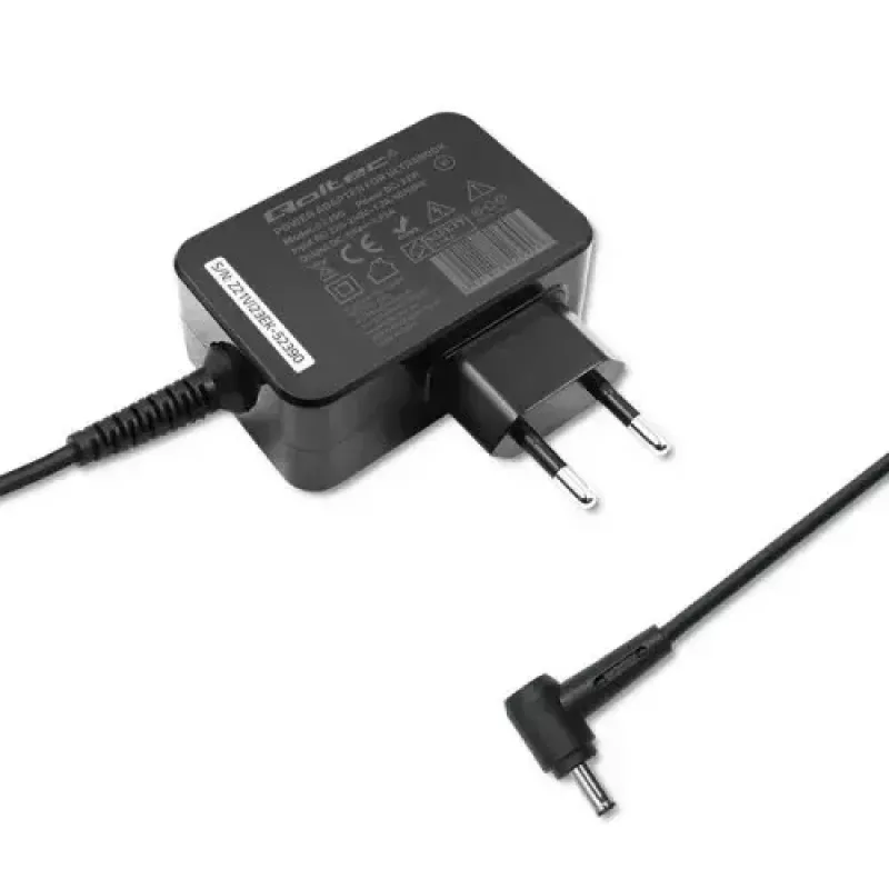 Qoltec 52408 kroviklis patalpoms AC nešiojamam kompiuteriui 19V 2,1A juodas