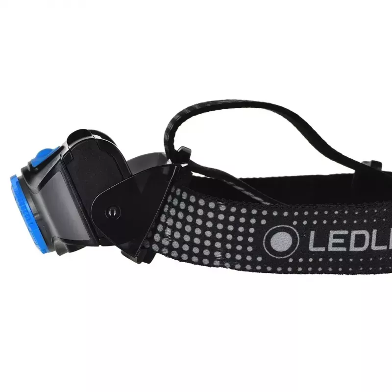 Priekinė lemputė Ledlenser MH7 juoda mėlyna – įkraunama LED lemputė, 400 liumenų, įmontuota baterija