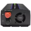 Įtampos keitiklis QOLTEC Monolith 600 W – 12 V į 230 V, USB PD 18 W, automobiliui/patalpoms, juodas
