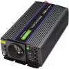 Įtampos keitiklis QOLTEC Monolith 600 W – 12 V į 230 V, USB PD 18 W, automobiliui/patalpoms, juodas