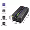 Įtampos keitiklis QOLTEC Monolith 600 W – 12 V į 230 V, USB PD 18 W, automobiliui/patalpoms, juodas