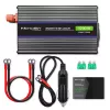 Įtampos keitiklis QOLTEC Monolith 600 W – 12 V į 230 V, USB PD 18 W, automobiliui/patalpoms, juodas