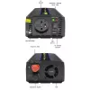 Įtampos keitiklis QOLTEC Monolith 600 W – 12 V į 230 V, USB PD 18 W, automobiliui/patalpoms, juodas