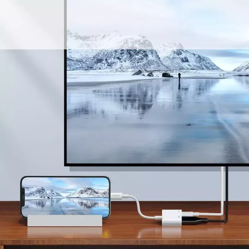 Joyroom S-H141 Lightning – HDMI adapteris, baltas, 1080p 60Hz