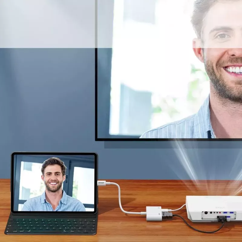 Joyroom S-H141 Lightning – HDMI adapteris, baltas, 1080p 60Hz