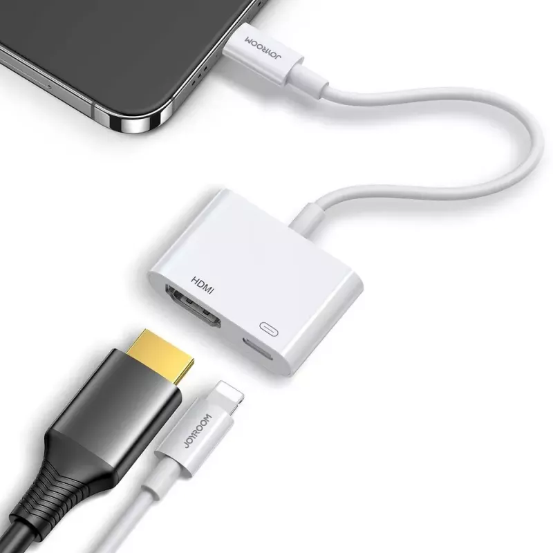 Joyroom S-H141 Lightning – HDMI adapteris, baltas, 1080p 60Hz