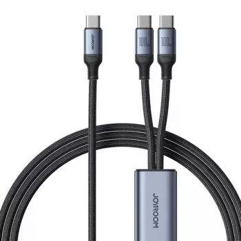 USB-C į 2× USB-C laidas Joyroom SA21-1T2 100W 1,5m (juodas)