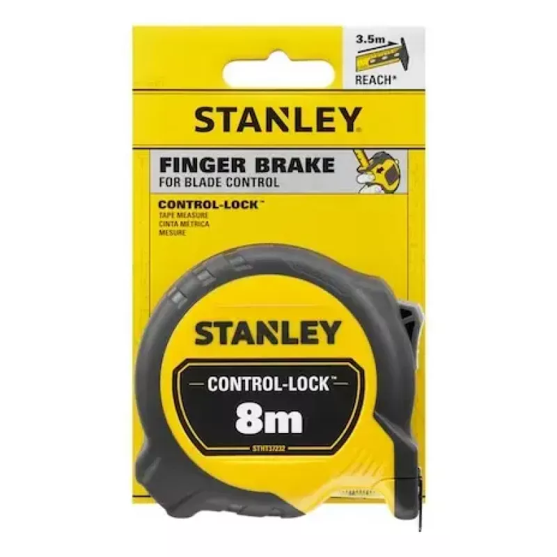 Matavimo juosta Stanley STHT37232-0 8 m juoda geltona plotis 90 mm gylis 50 mm aukštis 150 mm