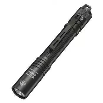 Rankinis žibintuvėlis Nitecore MT2A Pro – LED, įmontuota Li‑Ion baterija, USB įkrovimas, 50 lm min., aliuminis, IP68, 142,8 mm, 40 g, juodas
