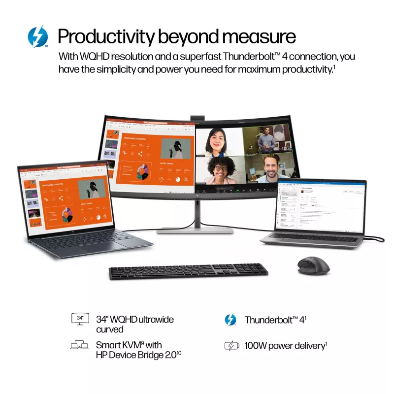 HP Series 7 Pro 34 colio WQHD konferencinis monitorius - 734pm