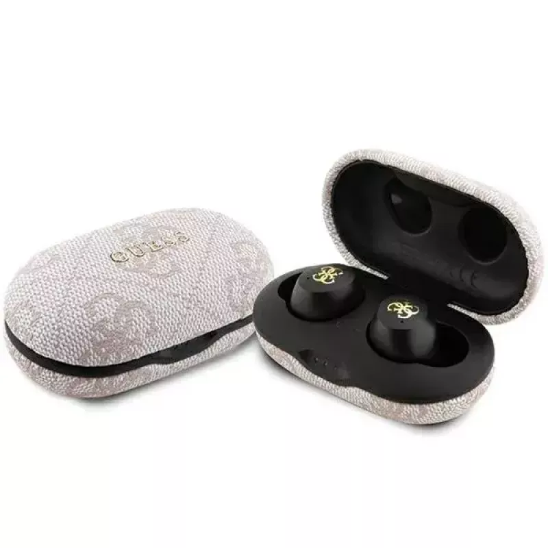 Ausinės Guess GUTWSP4EGP TWS Bluetooth ausinės su ENC doku, rožinės