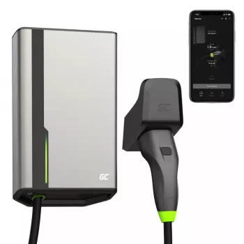 Elektromobilio įkrovimo stotelė Green Cell EVGC021A2275 22kW Sieninė Pilka Aliumininė
