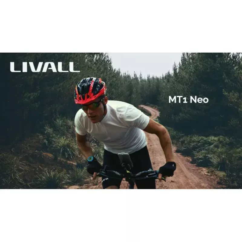 Apsauginis pusšalmas Livall MT1 Neo — kietas išorinis apvalkalas, blizgi apdaila
