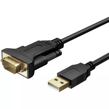 USB–serijinis kabelis Techly IDATA-USB2-SER-1 juodas 1,5 m USB A tipo – DB-9