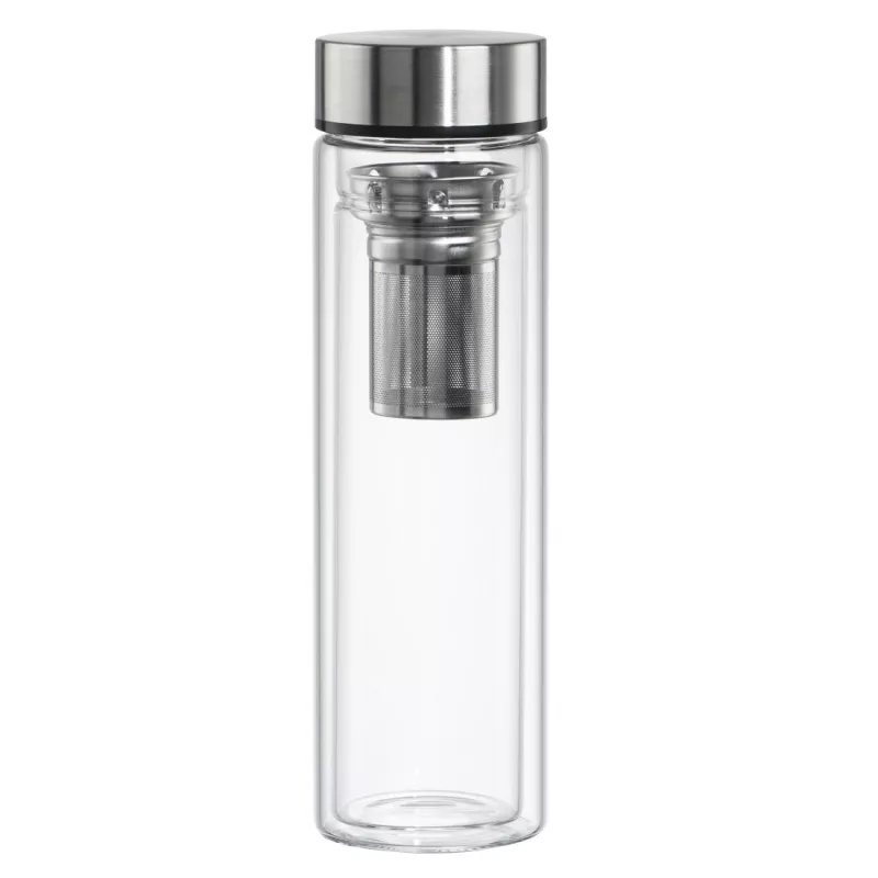Geriamasis butelis Xavax 00181598 – 450 ml borosilikatinis stiklas su silikoniniu gaubtu, mėlynas permatomas