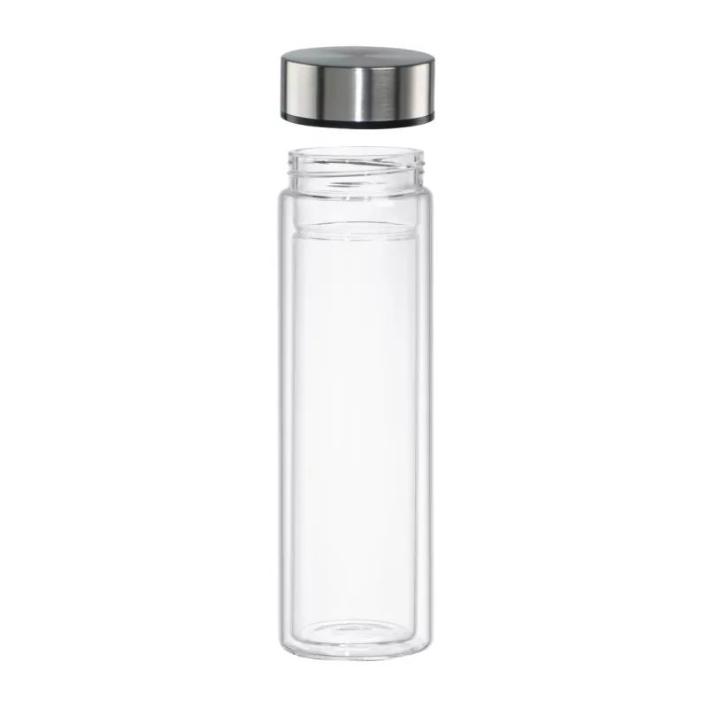 Geriamasis butelis Xavax 00181598 – 450 ml borosilikatinis stiklas su silikoniniu gaubtu, mėlynas permatomas
