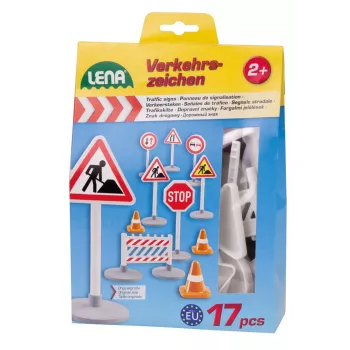 Lena 04440 žaislinis kelio ženklų rinkinys