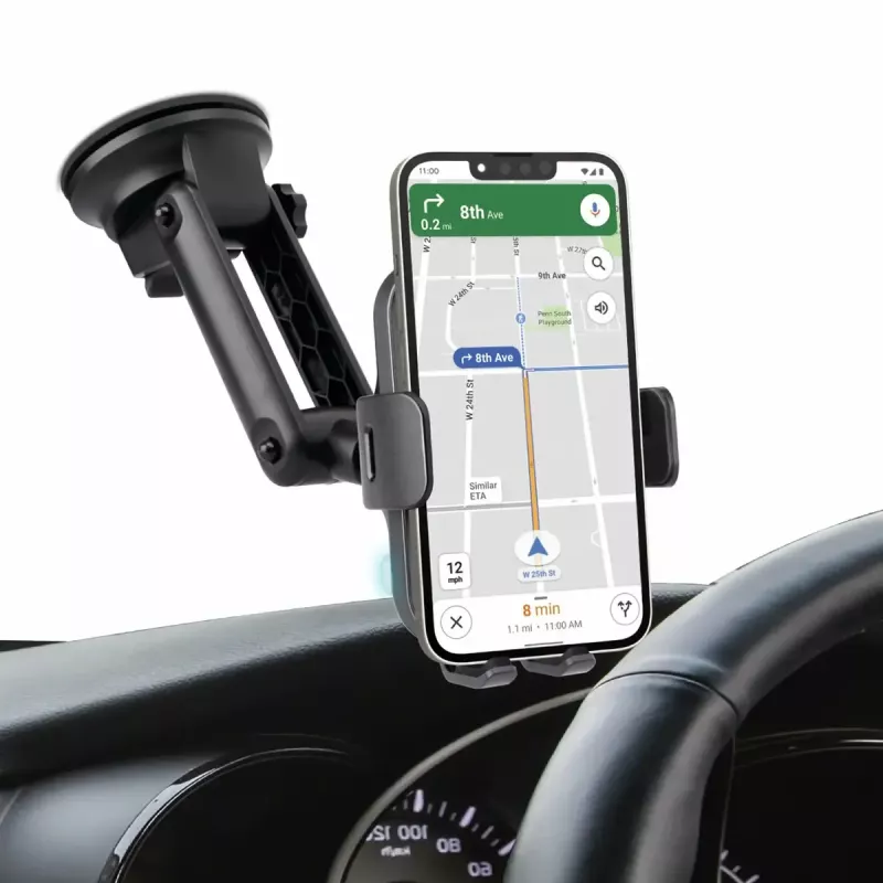 Automobilinis aktyvus telefono laikiklis SBS Mobile TESUPEXTWIR15W su belaidžiu įkrovimu, juodas