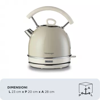 Ariete 2877 Virdulys Vintage, 1,7 L, Belaidis, Smėlio spalvos