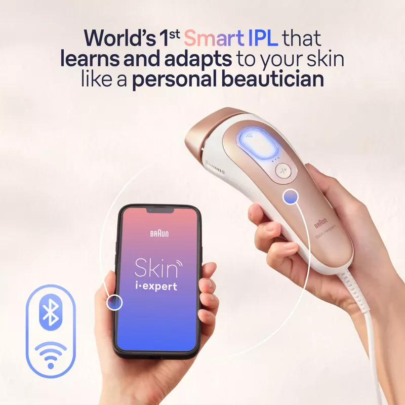 Braun Silk-Expert Pro IPL PL7253 Intensyvi impulsinė šviesa (IPL) Rožinis auksas, Balta