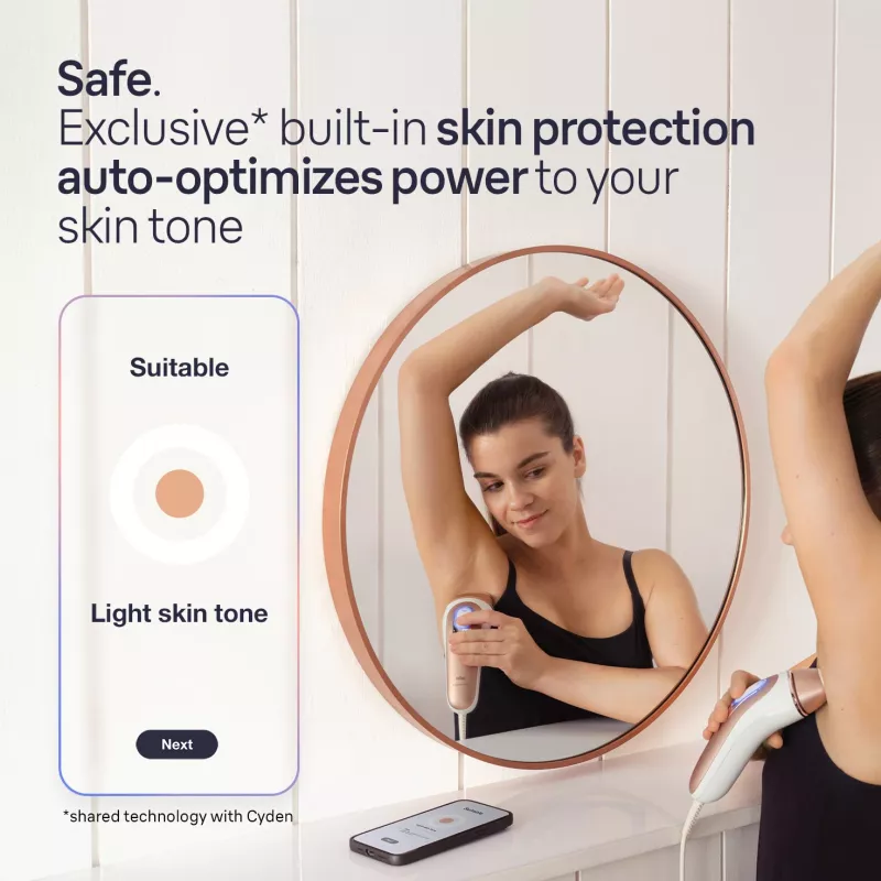 Braun Silk-Expert Pro IPL PL7253 Intensyvi impulsinė šviesa (IPL) Rožinis auksas, Balta