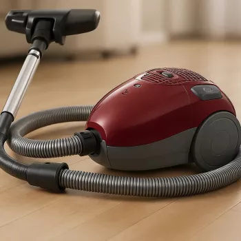 Sausasis dulkių siurblys LAFE 46412, 800 W, teleskopinis vamzdis, 6 m veikimo spindulys, bordo