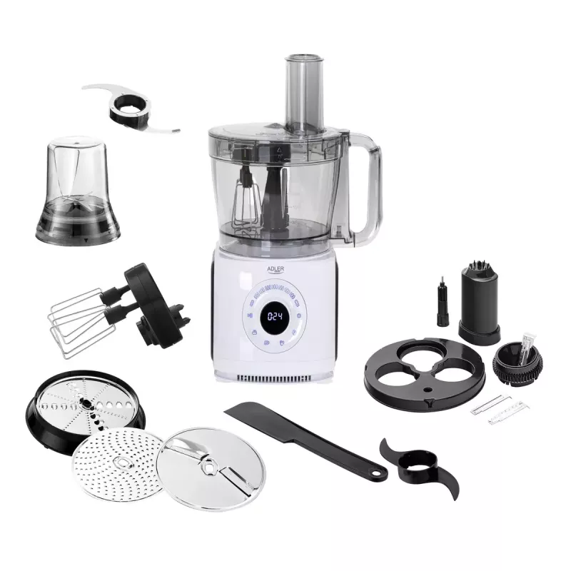 Adler AD 4224 virtuvinis robotas, 1000 W, 2 l talpa, 7 greičiai, baltas