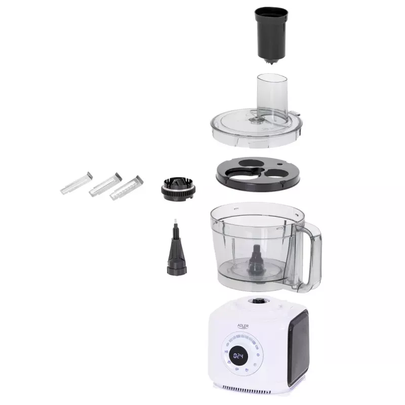 Adler AD 4224 virtuvinis robotas, 1000 W, 2 l talpa, 7 greičiai, baltas