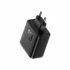 Greitasis įkroviklis Baseus Cube Pro 65W — 3 prievadai (2×USB-C, 1×USB-A), 110–240V, AC patalpų, universali suderinamumas, juoda, 0,154 kg