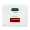 Hama 00201993 45 W greitasis sieninis įkroviklis su USB-C ir USB-A, balta