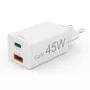 Hama 00201993 45 W greitasis sieninis įkroviklis su USB-C ir USB-A, balta