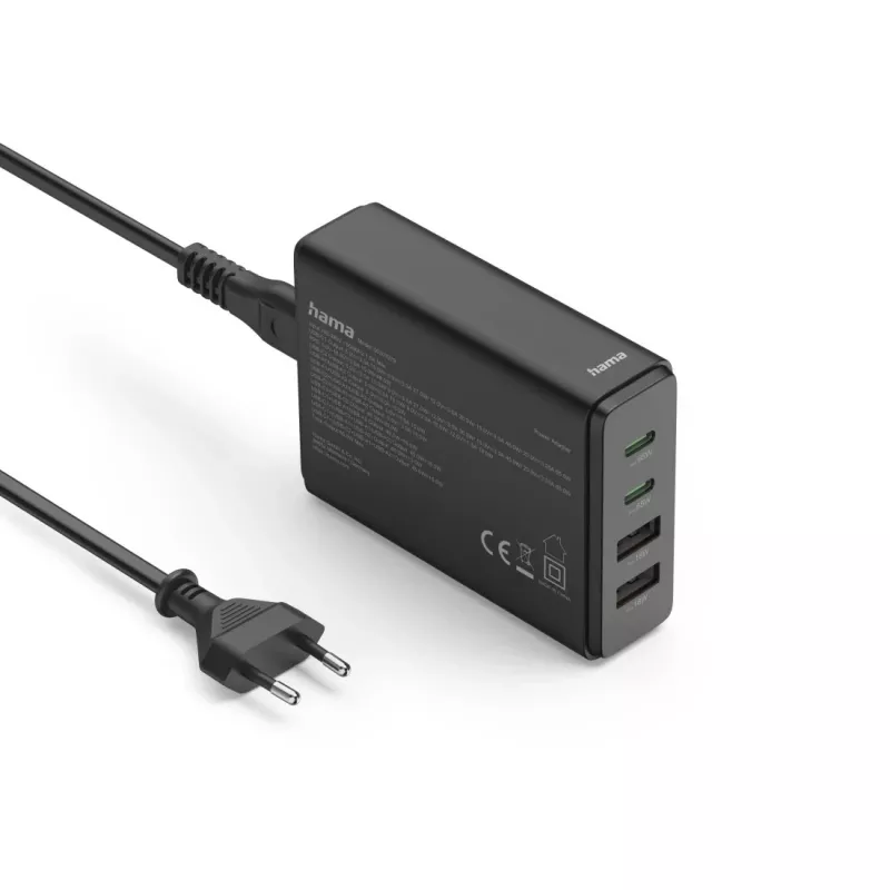 Hama 00201979 65 W USB-C greitasis įkroviklis nešiojamiesiems kompiuteriams, planšetėms, išmaniesiems telefonams, juodas