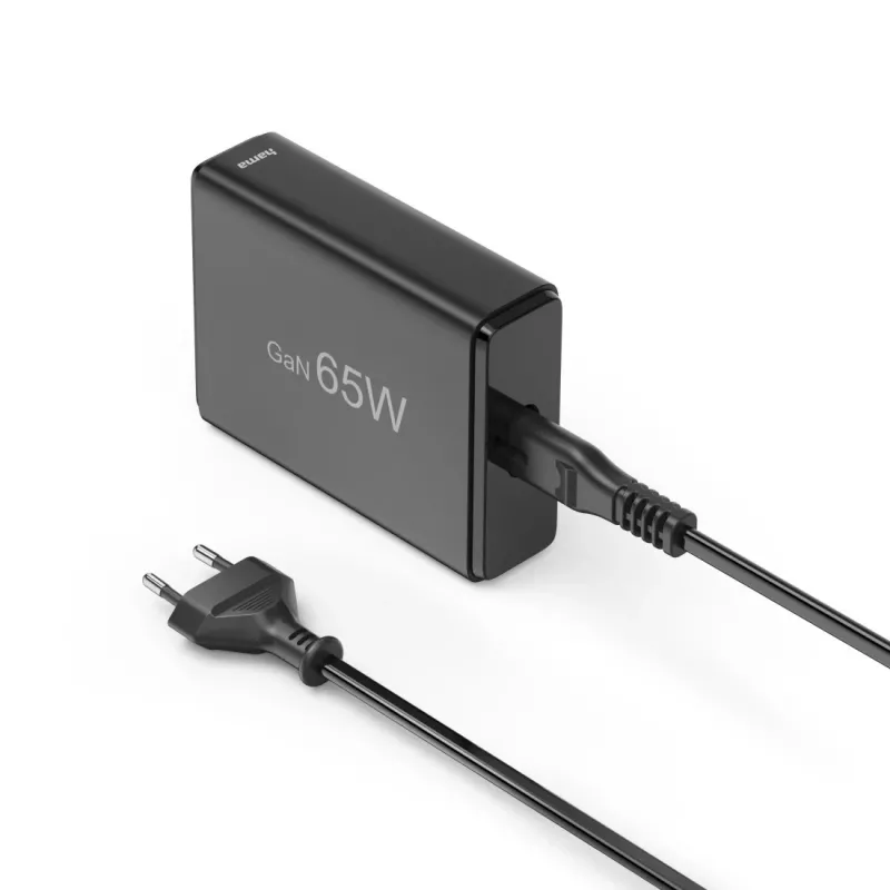 Hama 00201979 65 W USB-C greitasis įkroviklis nešiojamiesiems kompiuteriams, planšetėms, išmaniesiems telefonams, juodas