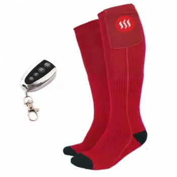 Šildomos medvilninės kojinės Glovii GQ3L L, unisex, raudonos