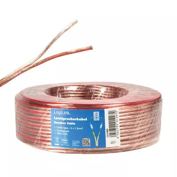 Audio kabelis LogiLink CA1080 25m permatomas