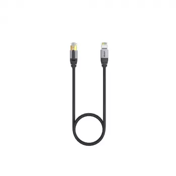 Tinklo kabelis UNITEK C18149AGY03-2M RJ-45 Cat8 2m Juodas