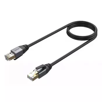 Tinklo kabelis UNITEK C18149AGY03-2M RJ-45 Cat8 2m Juodas