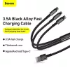 3-in-1 USB laidas Baseus Tungsten Gold CAMLTWJ-01
