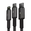 3-in-1 USB laidas Baseus Tungsten Gold CAMLTWJ-01